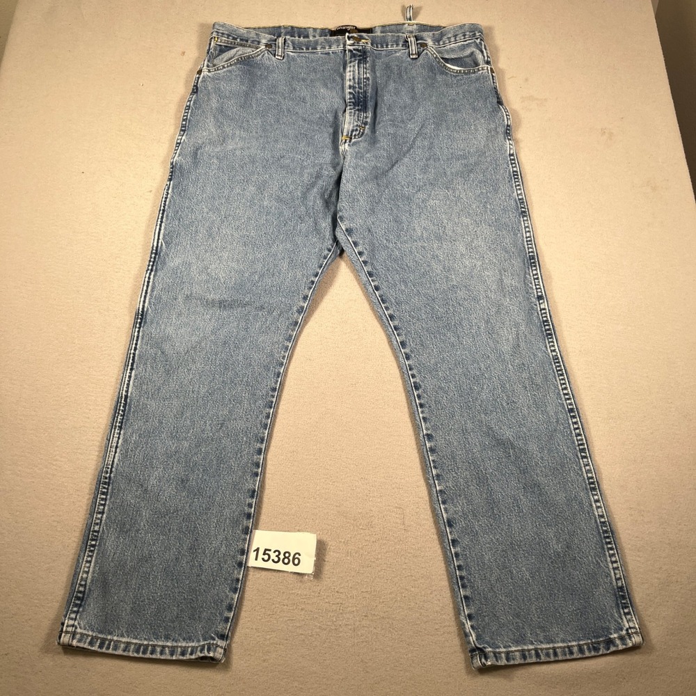 Wrangler Jeans Mens 42x32 Blue Good George Strait Cowboy Cut 13MGSHD